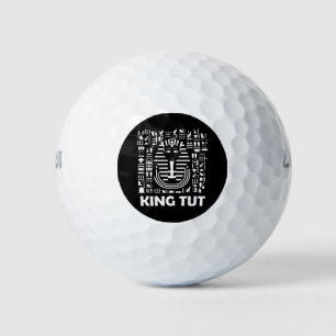 King tut pharaoh egyptian Hieroglyphic Alphabet Golf Balls