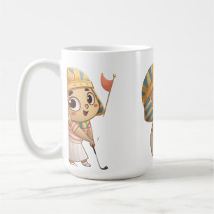 King Tut Playing Golf Funny Ancient Egypt Art Coffee Mug
