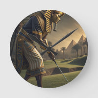 King Tut Playing Golf Funny Ancient Egypt Art Hu