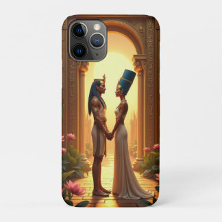 King Tutankhamun and Queen Nefertiti standing iPhone 11 Pro Case