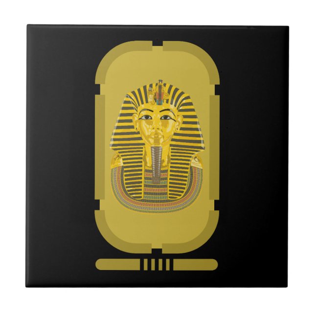 King Tutankhamun Ceramic Tile (Front)