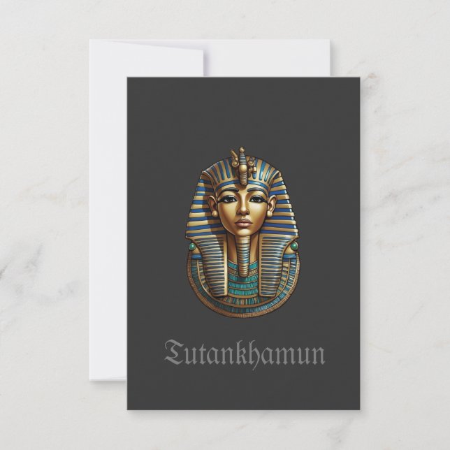 King Tutankhamun Flat Thank You Card (Front)