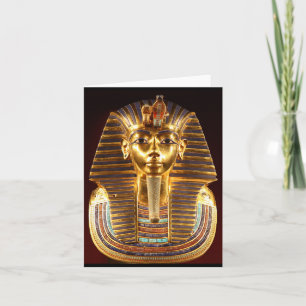 King Tutankhamun, Gold Mask, Egyptian Pharaoh Card
