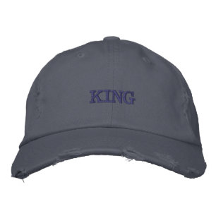 KING Vintage Azure Adjustable Scotland Blue Style Embroidered Hat
