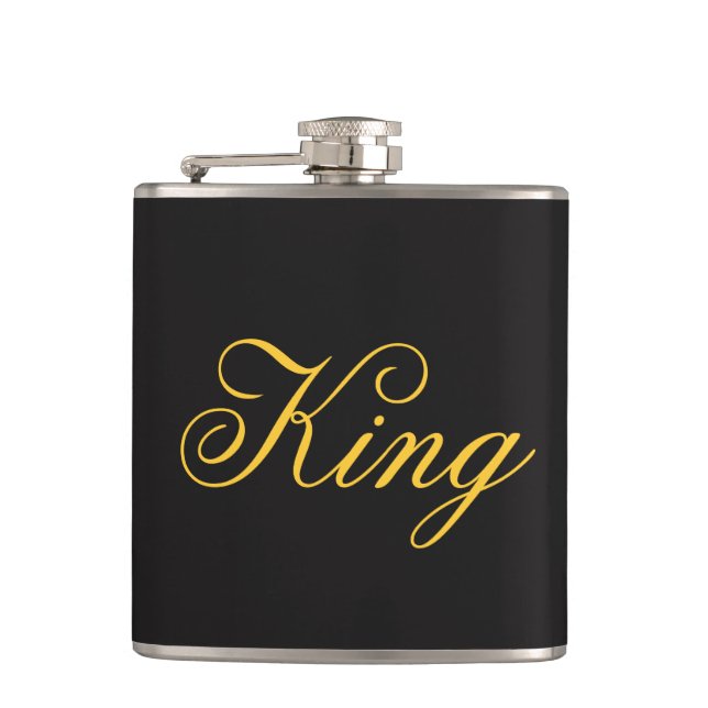 King Vinyl Wrapped Flask (Front)