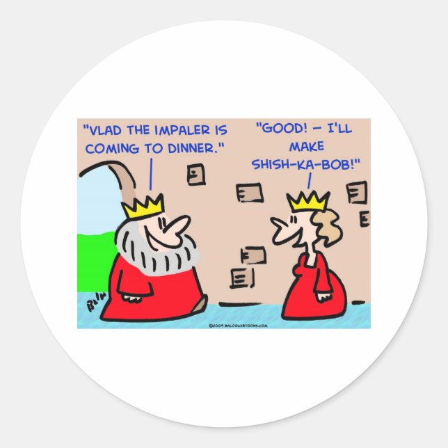 king vlad the impaler shish-ka-bob classic round sticker (Front)