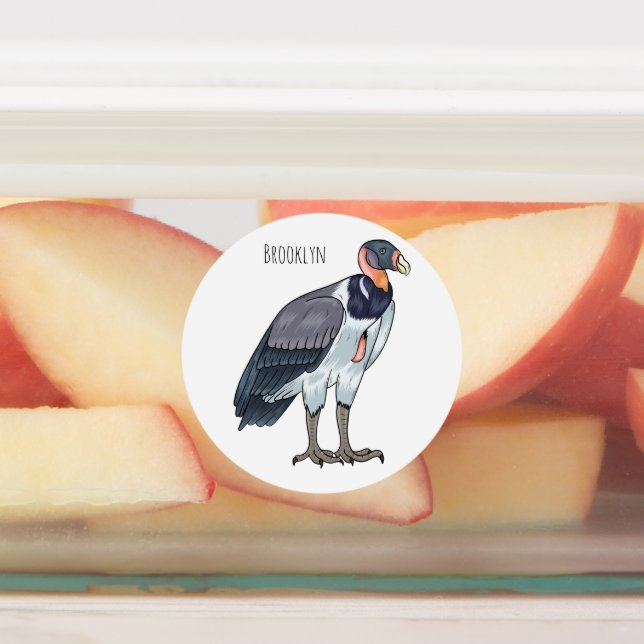 King vulture bird cartoon illustration  (Affixed)