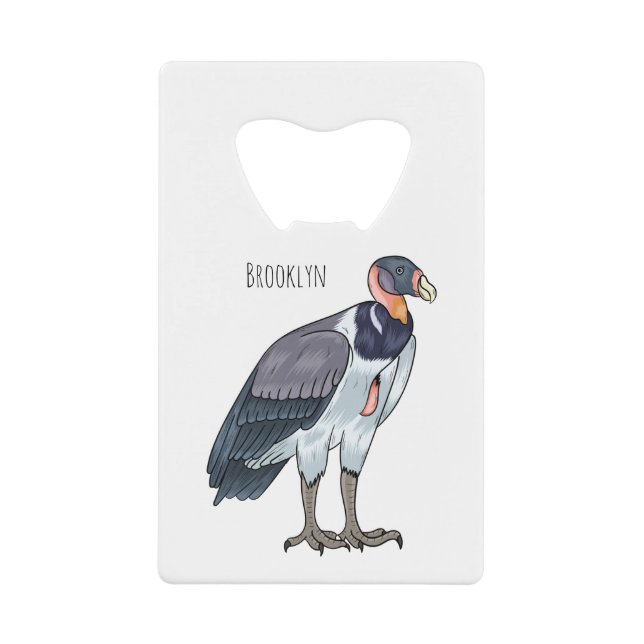 King vulture bird cartoon illustration  (Front)
