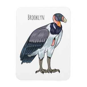King vulture bird cartoon illustration magnet