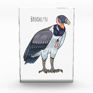 King vulture bird cartoon illustration photo block