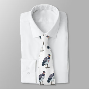 King vulture bird cartoon illustration tie