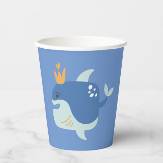 King Whale Sea Animals Kids Party Paper Cup