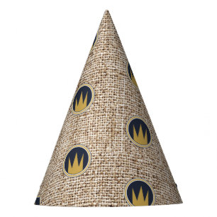 King Wild Thing Gold Crown Burlap Birthday Party Party Hat