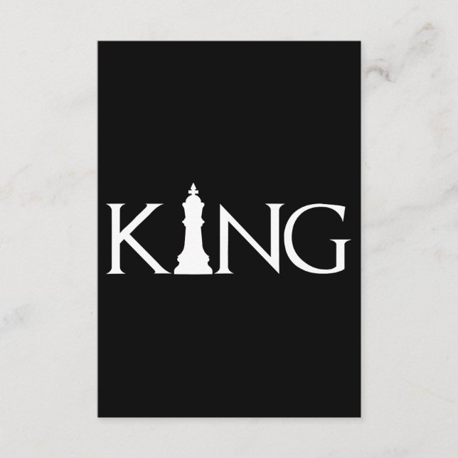 king with chess king piece enclosure card (Front)
