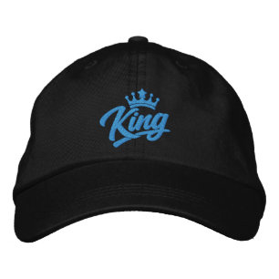 King With Crown Typography Embroidered Hat