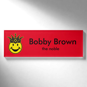 King yellow + your backg. & ideas name tag