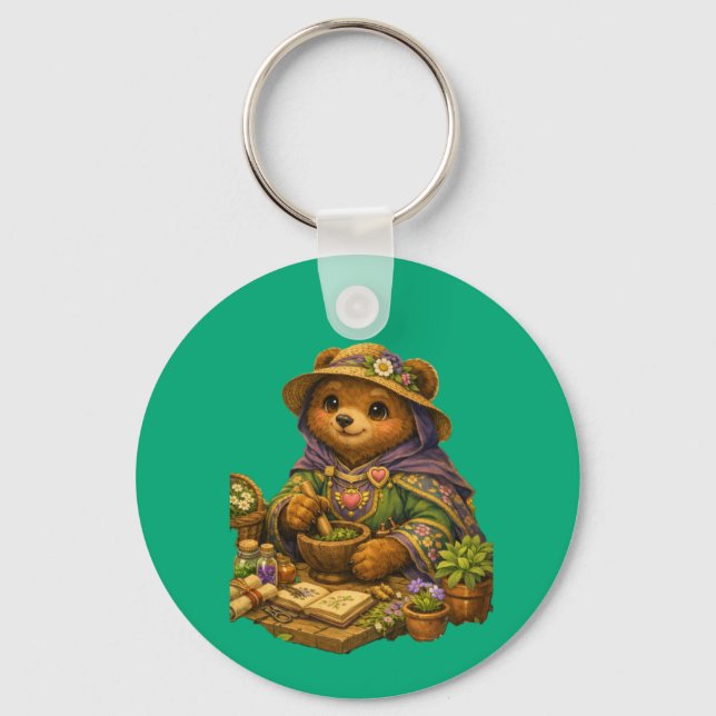 Kingdom Bear herbalist  Key Ring (Front)