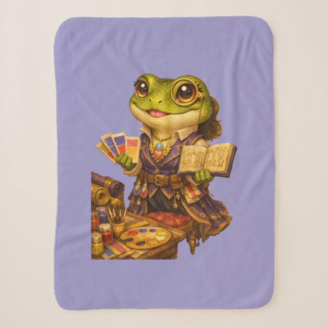 Kingdom Designer Frog Character Sherpa Blanket (Front)