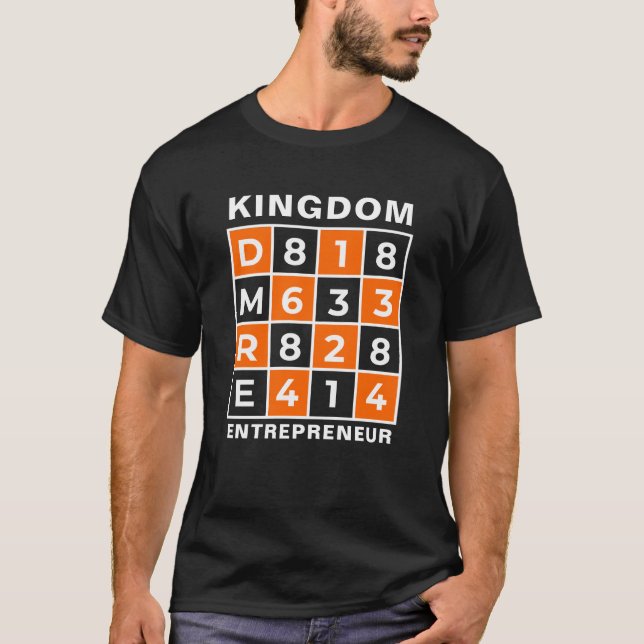 KINGDOM ENTREPRENEUR Christian Bible Verse T-Shirt (Front)