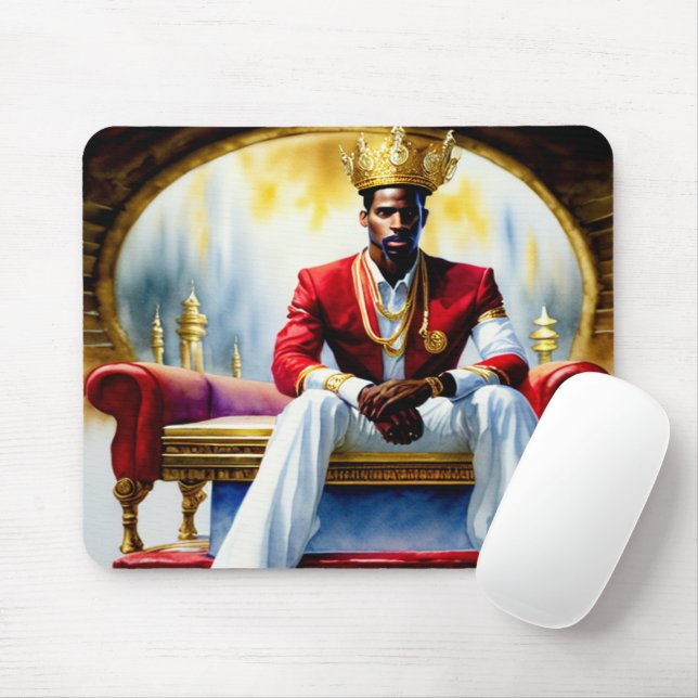 Kingdom Man Black Christian Art  Mouse Pad (With Mouse)
