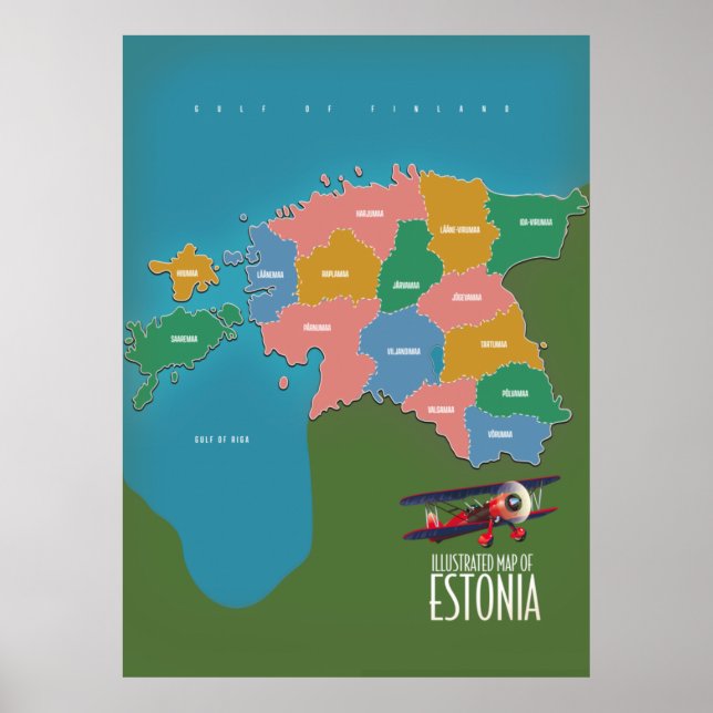 Kingdom of Belgium beautiful map Poster (Front)