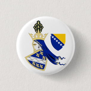 Kingdom of Bosnia coat of arms 3 Cm Round Badge