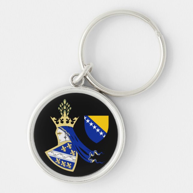 Kingdom of Bosnia coat of arms Key Ring (Front)