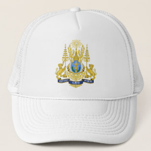 Kingdom of Cambodia Royal Arms Trucker Hat