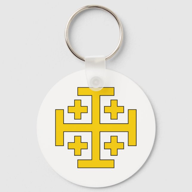 Kingdom of Jerusalem symbol keyring (Front)