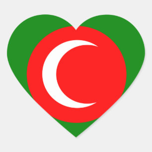 Kingdom of Kurdistan Flag (1922-1924, 1925) Heart Sticker