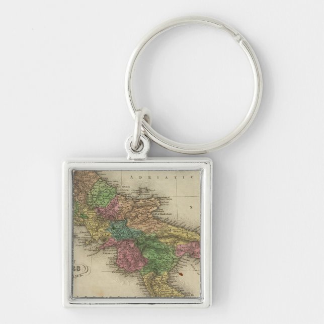 Kingdom of Naples or The Two Sicilies 2 Key Ring (Front)
