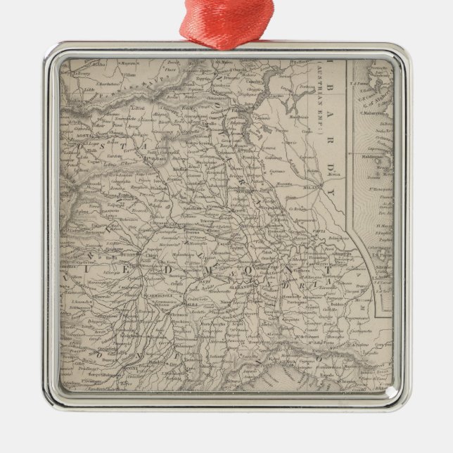 Kingdom of Sardinia 3 Metal Tree Decoration (Front)