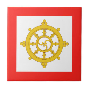 Kingdom of Sikkim Flag Ceramic Tile