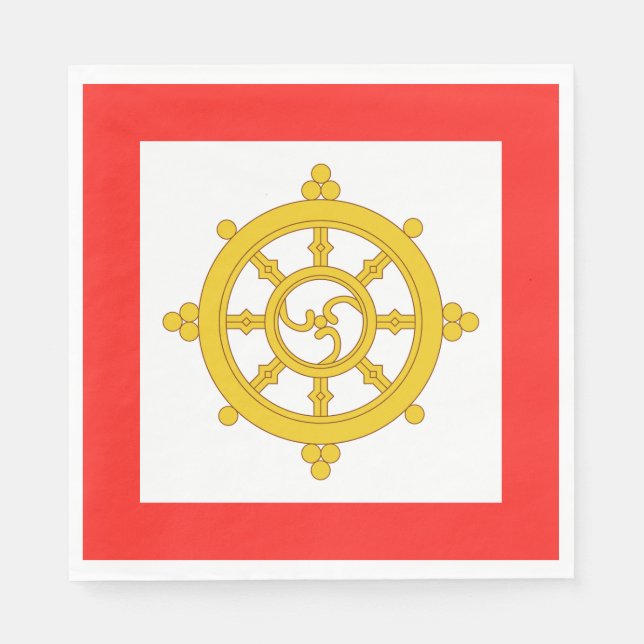 Kingdom of Sikkim Flag Napkin (Front)