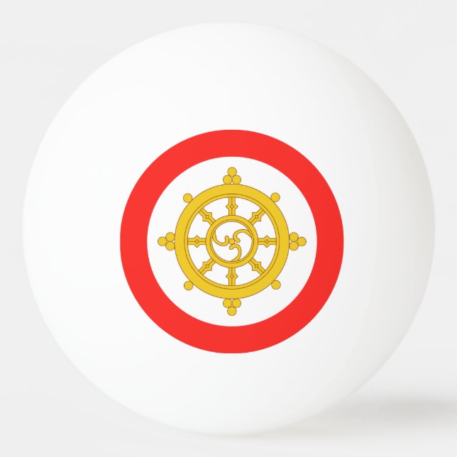 Kingdom of Sikkim Flag Ping Pong Ball (Front)