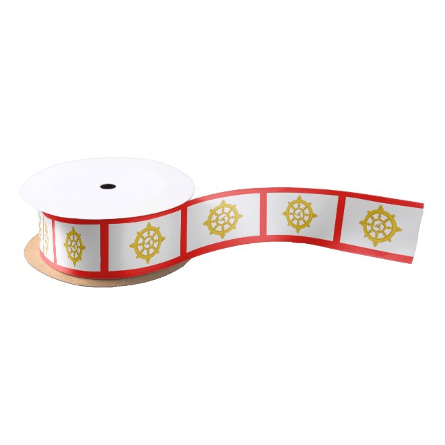 Kingdom of Sikkim Flag Satin Ribbon (Spool)