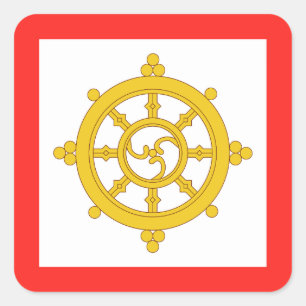 Kingdom of Sikkim Flag Square Sticker