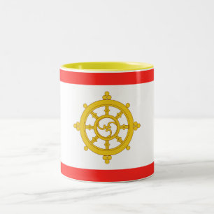Kingdom of Sikkim Flag Two-Tone Coffee Mug