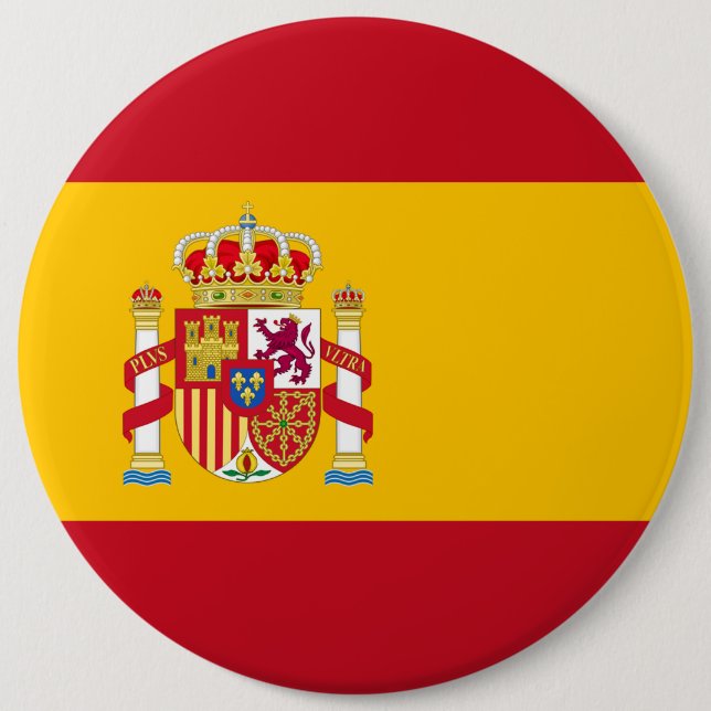 Kingdom of Spain flag 6 Cm Round Badge (Front)