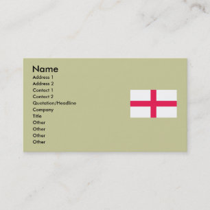 Kingdome of England (Kingdom of England) Map/Flag Business Card