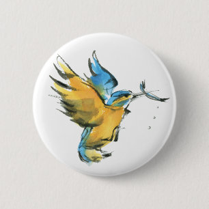 Kingfisher 6 Cm Round Badge