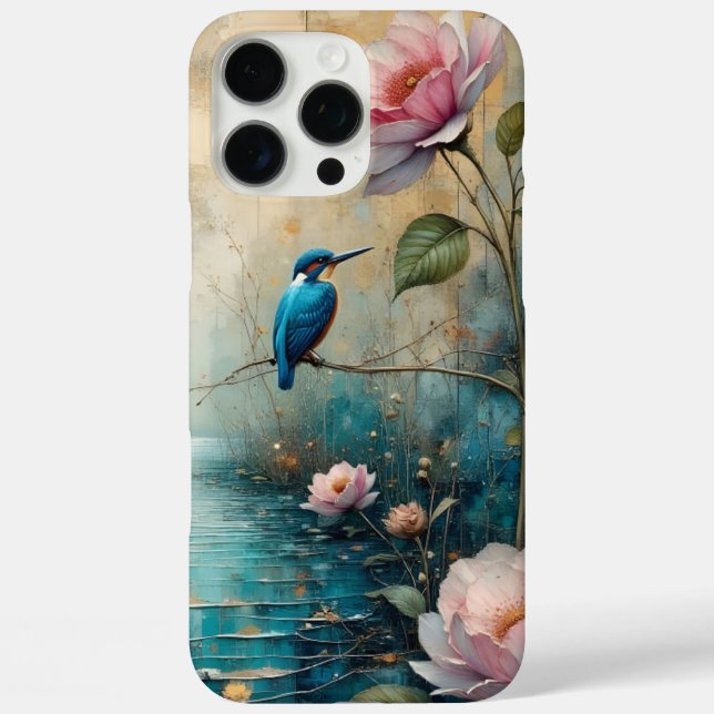 Kingfisher and roses Case-Mate iPhone case (Back)