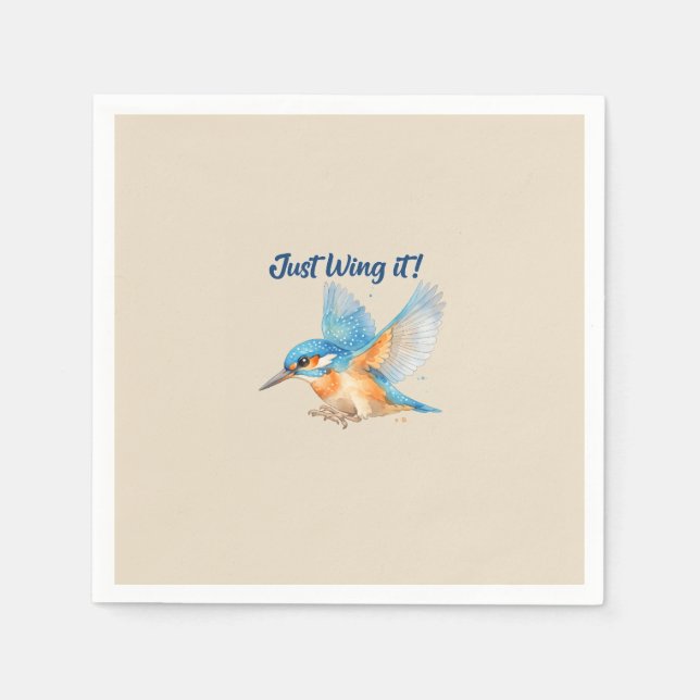 Kingfisher Apron – Just Wing It! Kitchen Apron Napkin (Front)