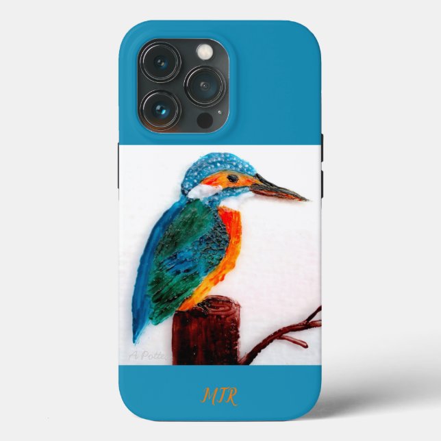 Kingfisher Bird Art Personalized Case-Mate iPhone Case (Back)