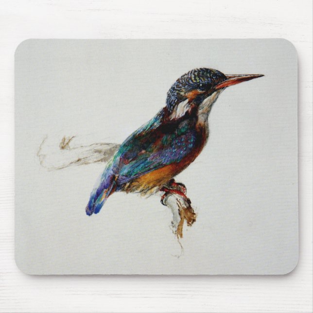 Kingfisher Bird (by John Ruskin) Mouse Pad (Front)