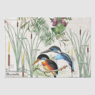 Kingfisher Bird Cattail Pond Wildlife Tissue Paper