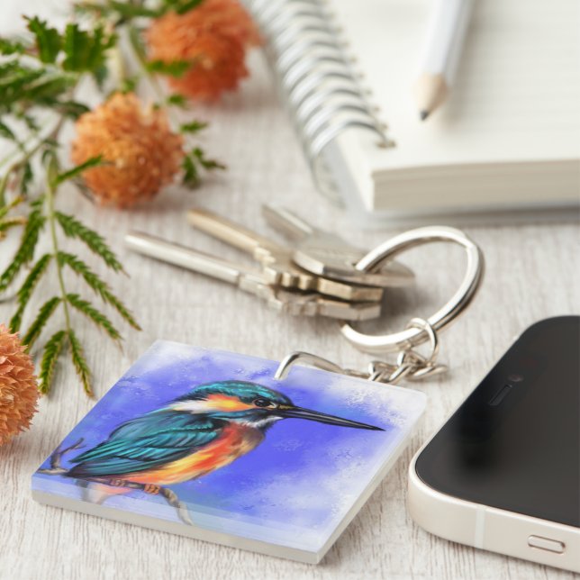 Kingfisher Bird Keychain (Front Right)