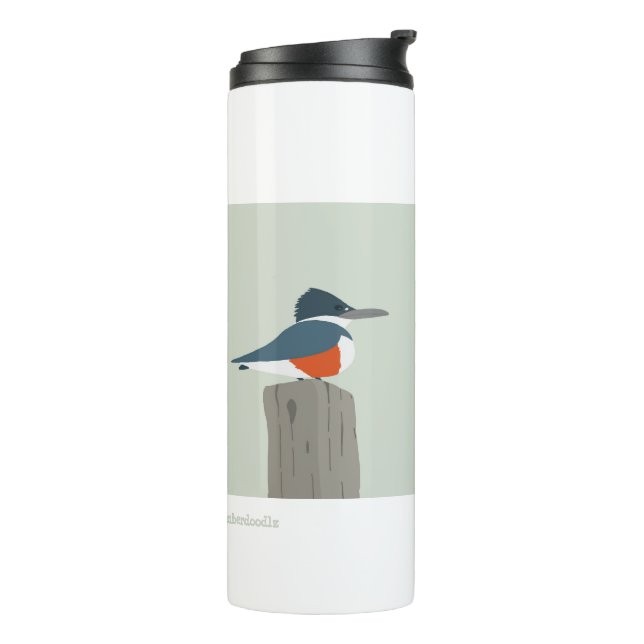 Kingfisher bird thermal mug (Rotated Left)