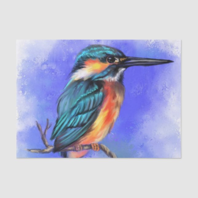 Kingfisher Bird Tissue Paper (Front)
