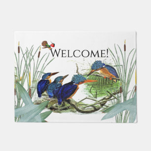 Kingfisher Birds Hummingbird Animal Welcome Mat